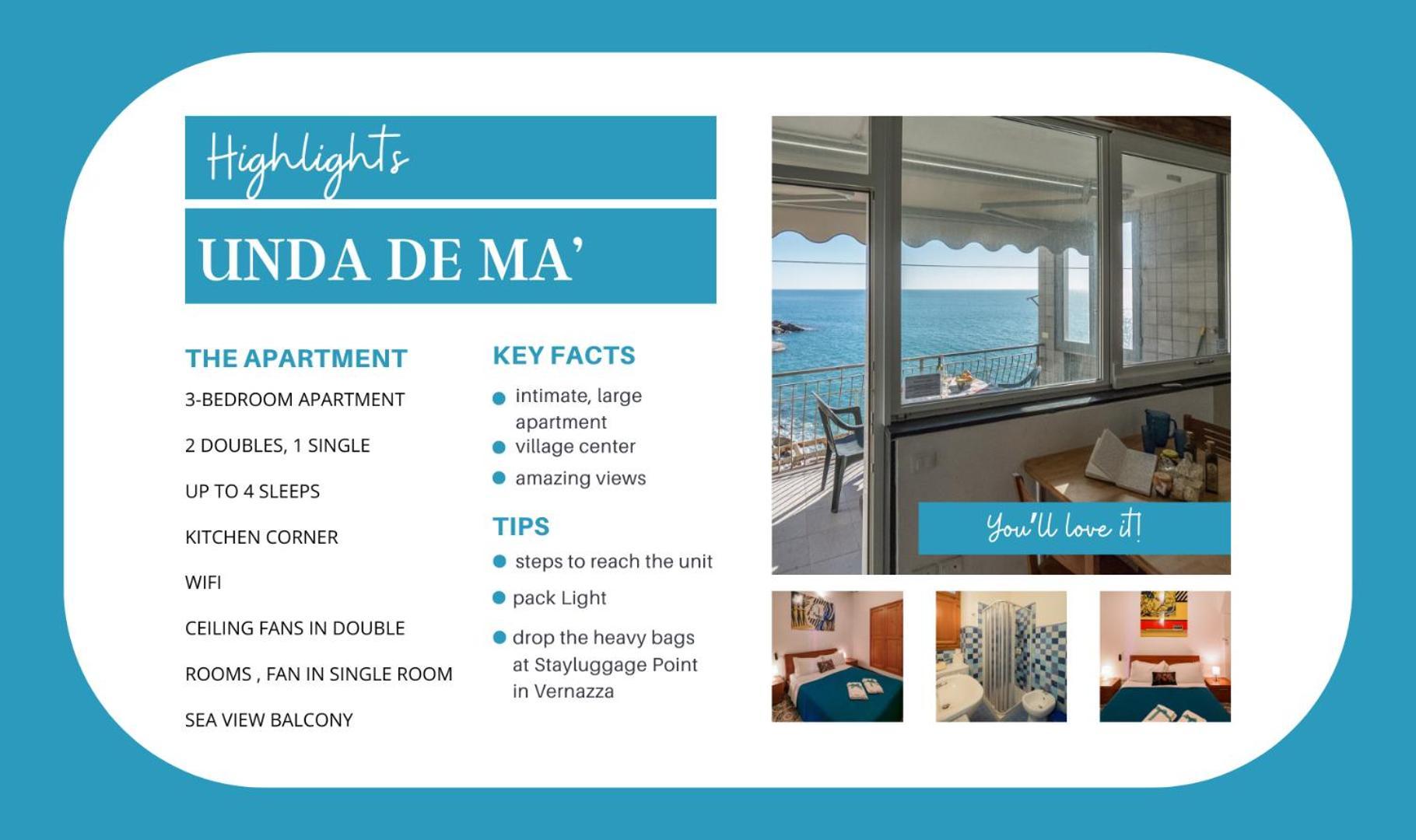 Unda De Ma Sea View Terrace Apartment Вернацца Экстерьер фото